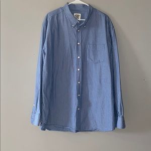 Blue and White Striped Old Navy Button Down